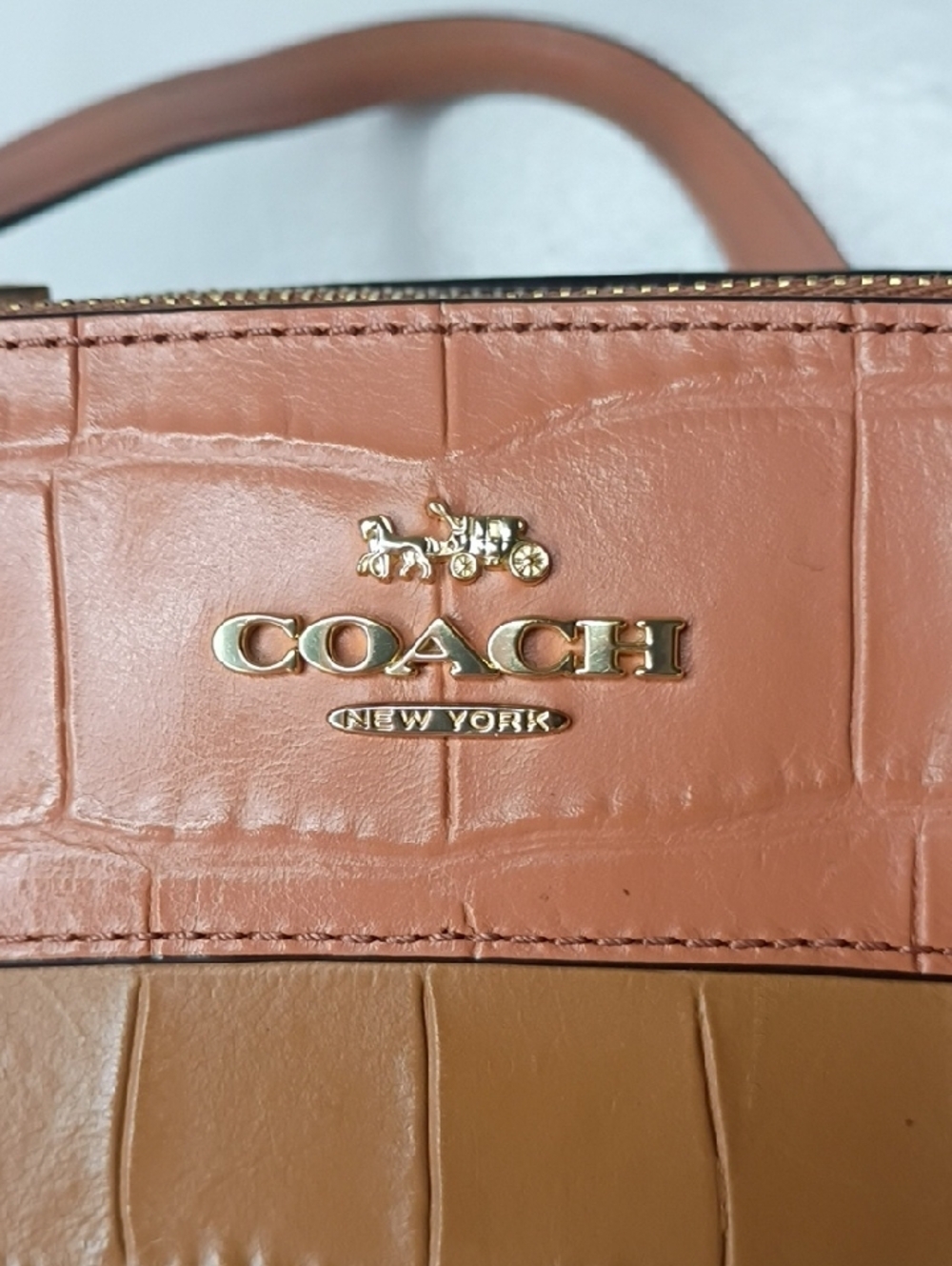 Coach Multicolor Croc Embossed Leather Mini Brooke Carryall handbag - Picture 4 of 14